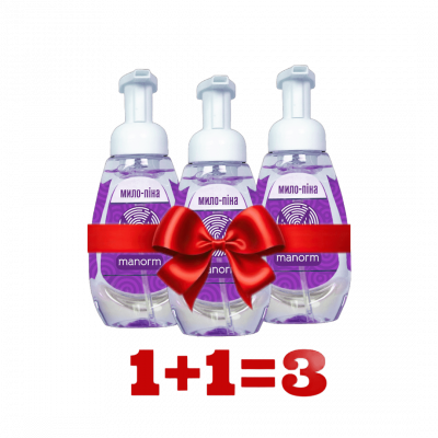Акційний набір мила-піни Софт ТМ Manorm  (три засоби по ціні двох)