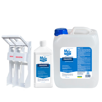 Promotion: Manorm Antiseptic 1L + Manorm 5L + 2 Elbow Dispensers