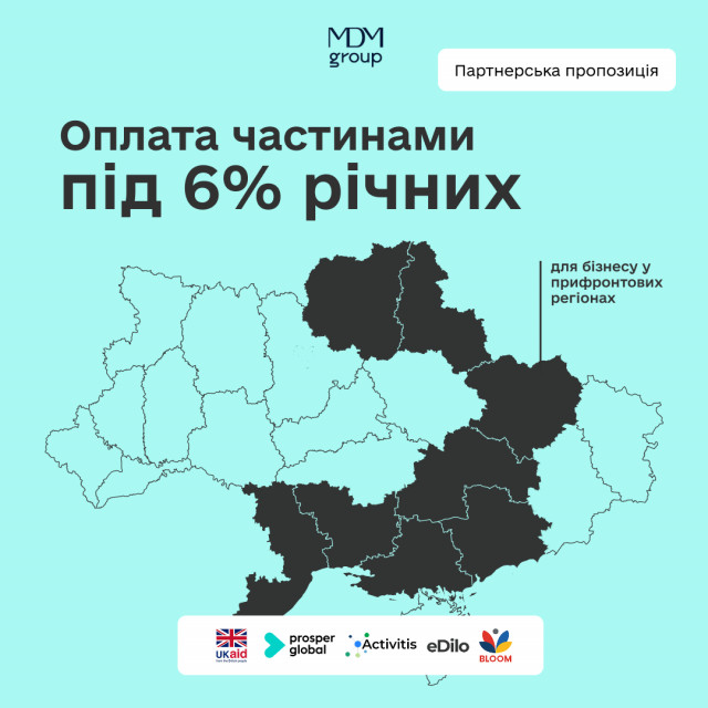 Оплата частинами для бізнесу у прифронтових регіонах — до 1 млн грн під 6% річних