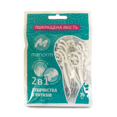 Зубочистка с освежающей нитью Manorm