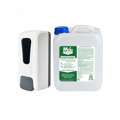 Акция: Антисептик Манорм Эксперт 5 л + механический диспенсер 1 л