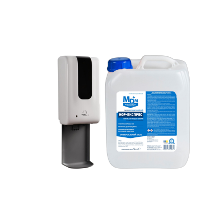 Акция: Антисептик НОР-экспресс 5 л + автоматический диспенсер 1,2 л