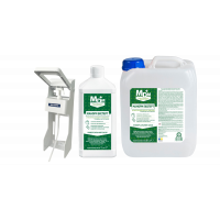 Акция: Средство дезинфекционное для рук и поверхностей Манорм Эксперт 1 л + Локтевой дозатор + Манорм Эксперт 5 л