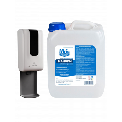 Акция: Антисептик Манорм 5 л + Бесконтактный диспенсер 1,2 л
