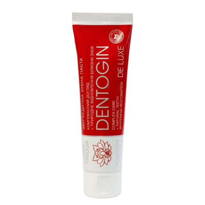 Toothpaste DENTOGIN DELUXE "Natural restoration of whiteness of teeth"