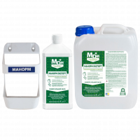 Promo: Manorm Expert antiseptic 1 l with dispenser + Manorm Expert 5 l + Wall-mounted bottle holder